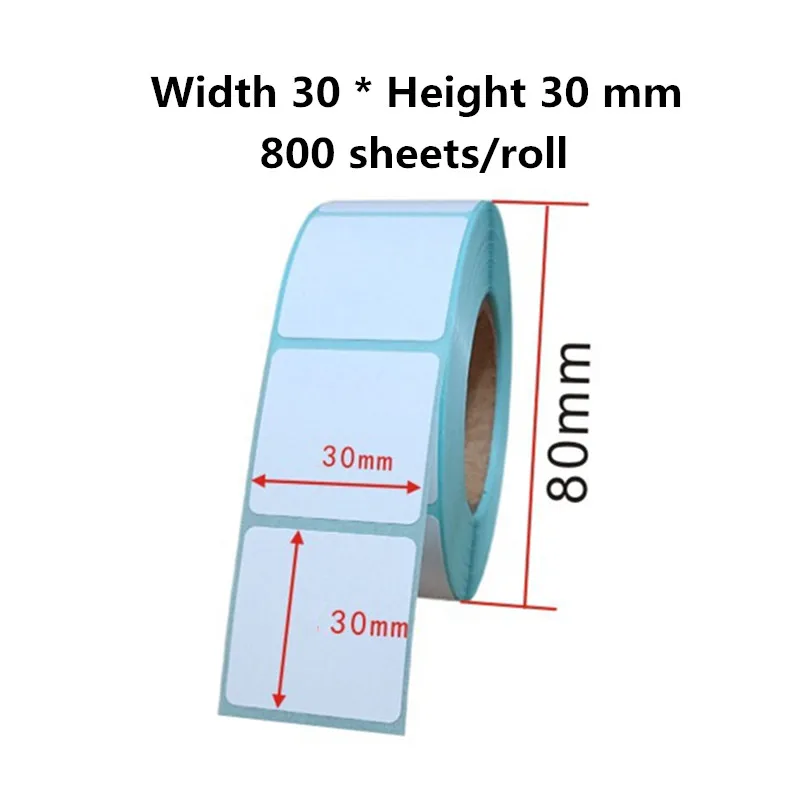 

Width 30 * Height 30 mm Sticker Label Thermal Printer Barcode Self adhesive Paper Waterproof/Oil proof/Alcohol proof