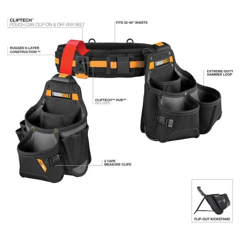ToughBuilt TB-CT-111-3P 3PC Tradesman Tool Belt Set Tools Packaging Bag 2