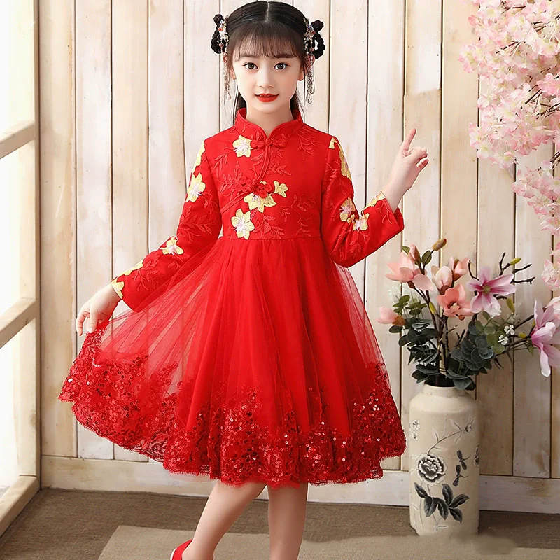 فستان صيفي للفتيات زي تشيونغسام روب فتاة كاجوال مل...