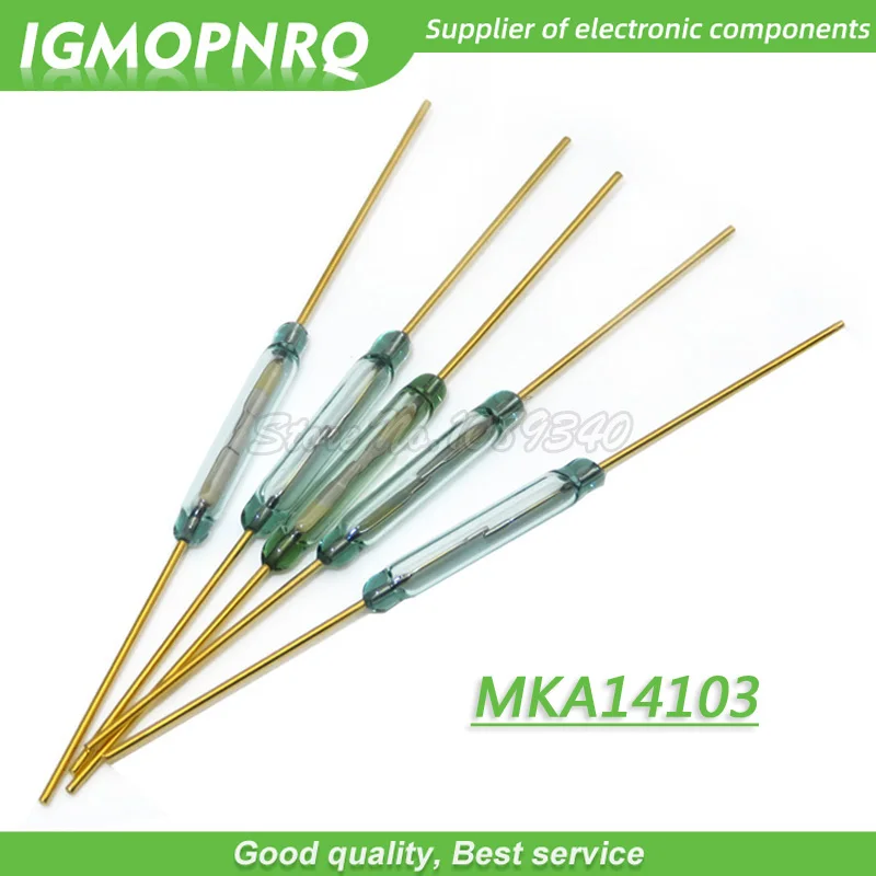5pcs-MKA14103-Reed-Switch-1-8-10mm-Magnetic-Control-Switch-Green-Glass ...