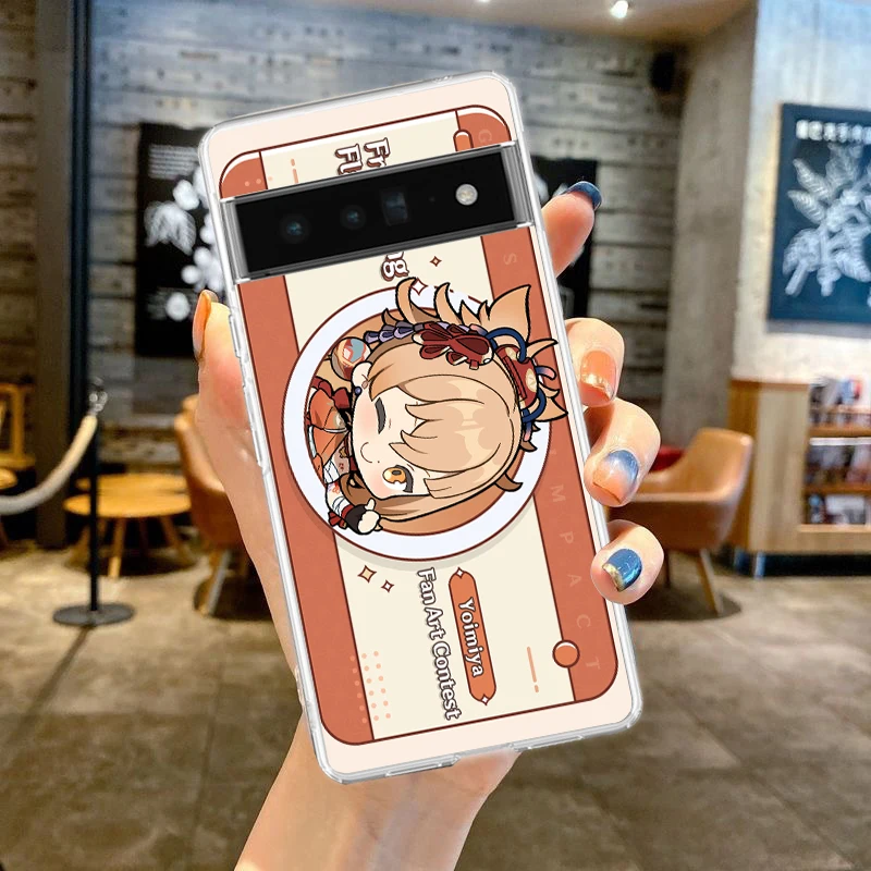 Genshin Impact Themed Soft Silicone Clear Phone Case