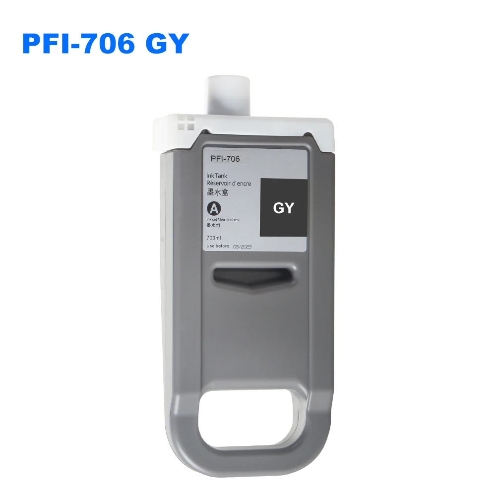 Cartucho de Tinta 700ml Compatível para Canon Ipf 8400 Ipf9400 Ipf8410 Ipf9410 Ipf8410s Ipf9410s Tinta Corante 12 Cores Pfi706 Pfi706 - Imagem 6