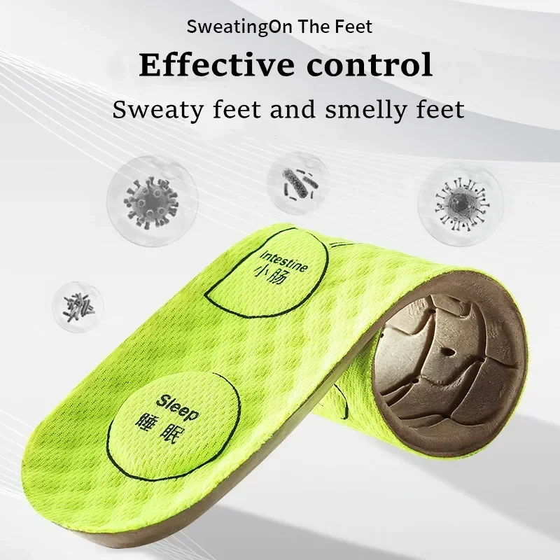 Sport Insoles 2/4/6Pcs New Medical Men Women Acupressure on Foot Insoles Sport Shoes Insole for Breathable Deodorant Comfort Running Shoe Sole