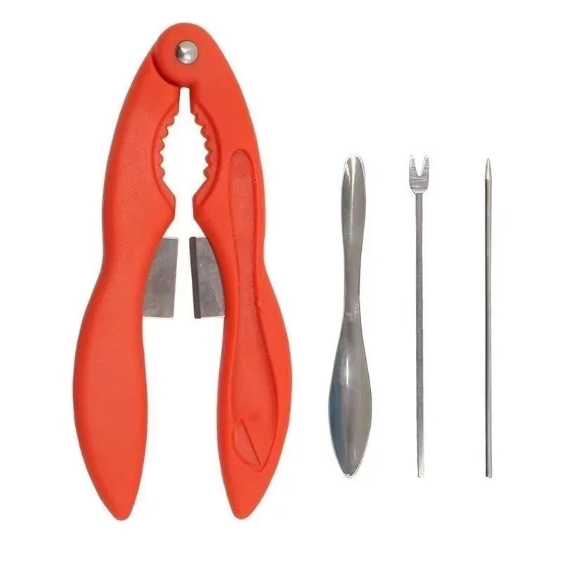 Seafood Tools Crab Cracker Lobster Shellers Crab Leg Forks Pick Sets Stainless Steel Sauce Cups Eating Gadge Kitchen Accessories