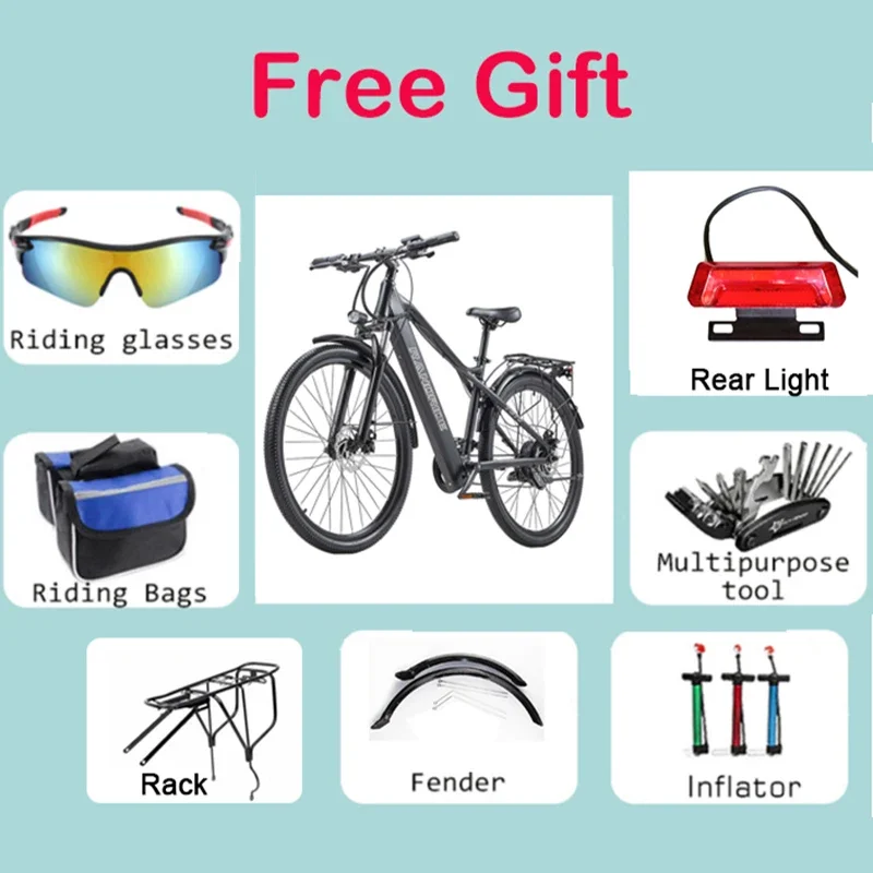 Ebike Randride YG70 electric city bicycle front fork suspension 1000W motor 48V 14AH adult city cycling electric bicycle