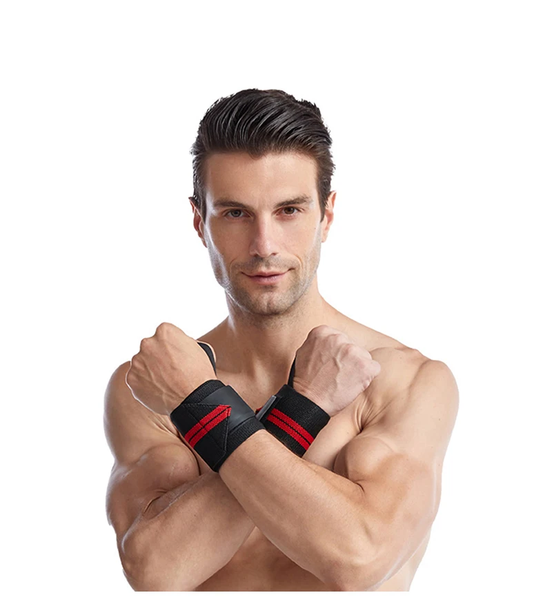 Description Picture 5 of itemFitness Sport Wrist Strap Weight Lifting Push Up Power Winding Wrist Strap Wicking Sweat Power Strap Hard Stretching Wrist Brace