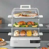 Steamer  Household Steam Pot Small Multi-Functional Large Capacity Three Layers and Multiple Layers  Box Electric Steamer Cooker 1