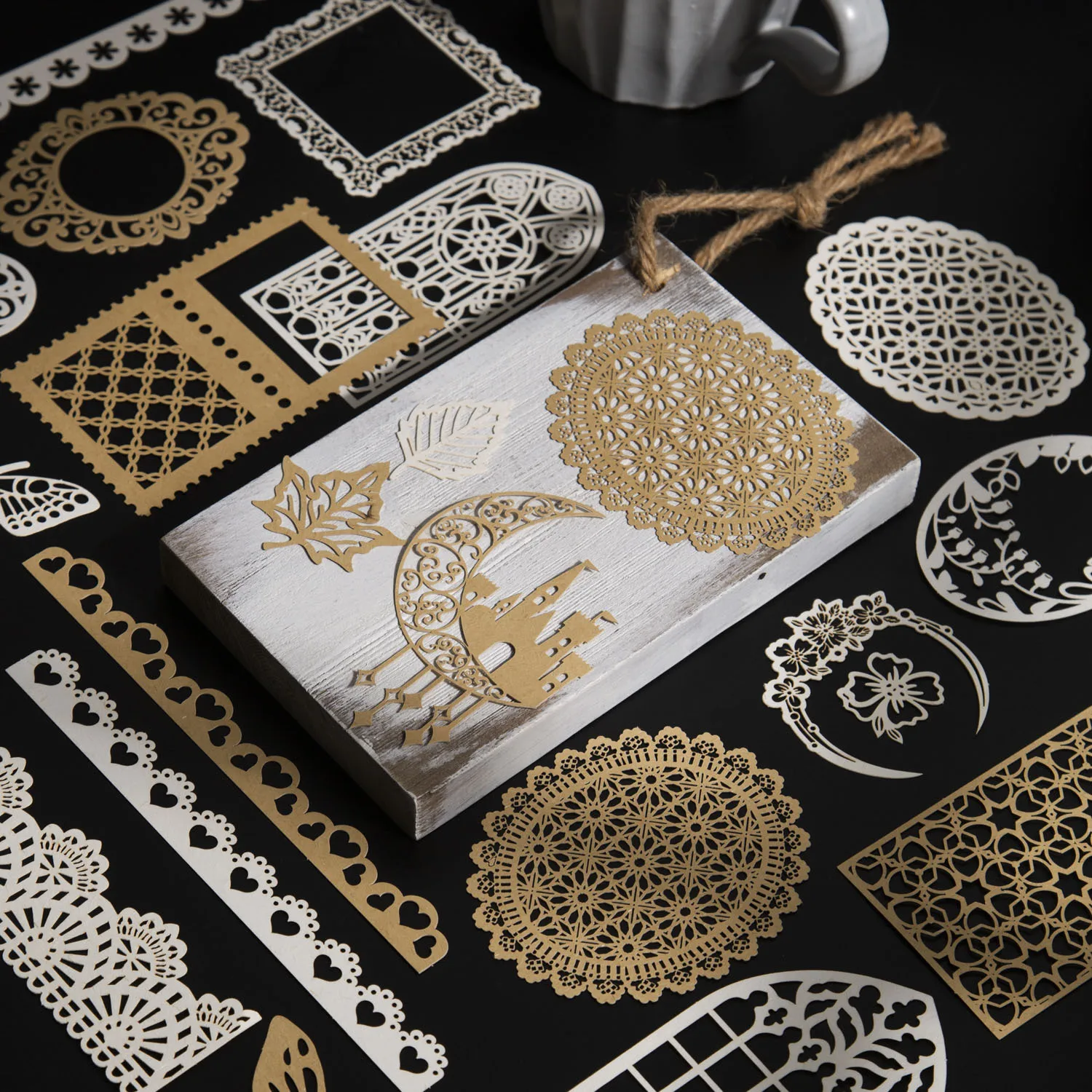 

50pcs/lot Memo Pads Material Paper Lace Search Junk Journal Scrapbooking Cards Retro Background Decoration Paper