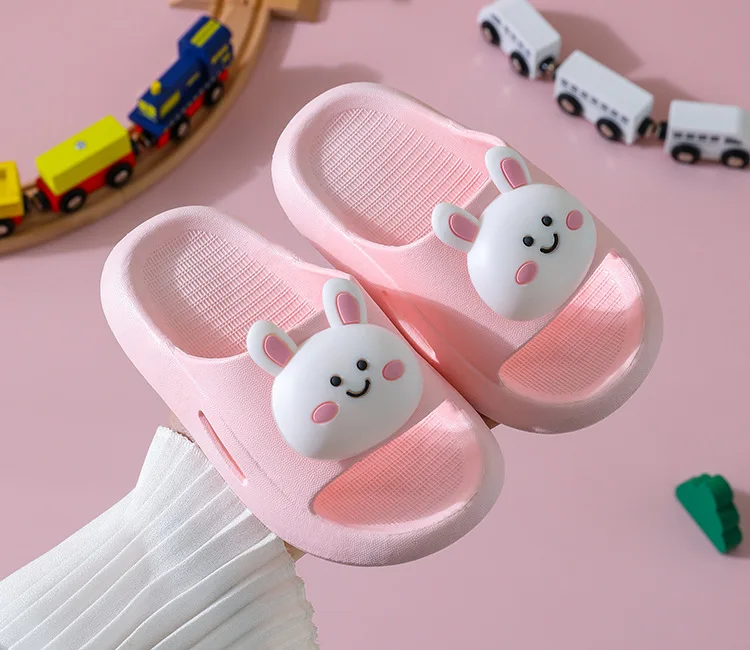 extra wide children's shoes Children's Slippers Summer Girl Princess Cute Cartoon Bear Indoor Household Non-slip Soft Bbottom Bath Boy Baby Slippers girls leather shoes