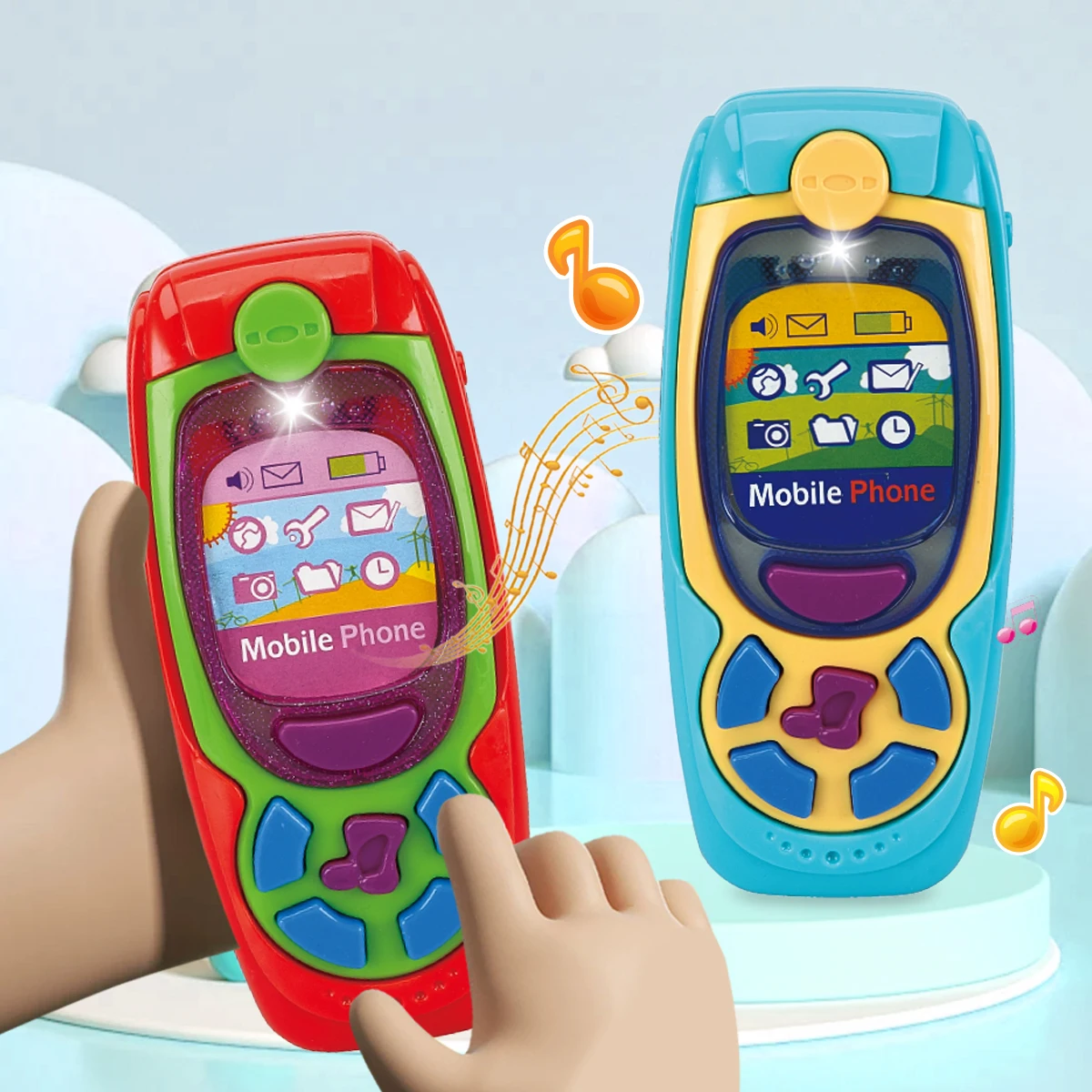 Musical Toy Phone for Kids - Interactive Educational Play with Lights and Sound