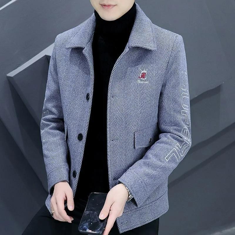 2023 Autumn and Winter New High-End Woolen Coat Versatile Casual Short Coat Cotton Thick Padded Lapel Warm Jacket