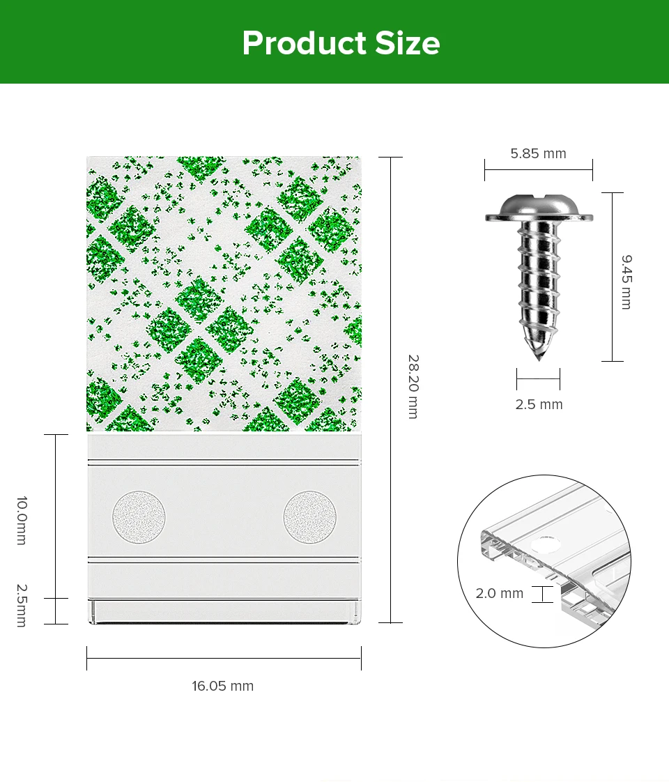 Description Picture 5 of item10 Pcs Clip with Screw for 10mm PCB LED Light Strip WS2812B WS2811 FCOB COB SK6812 RGBW Wire Bundle Holder Tie Mount Connectors