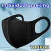 50 pcs 3D face masks, black, white, wide ear strap, individually packaged three-layer, thin, breathable, dustproof, anti droplet 5