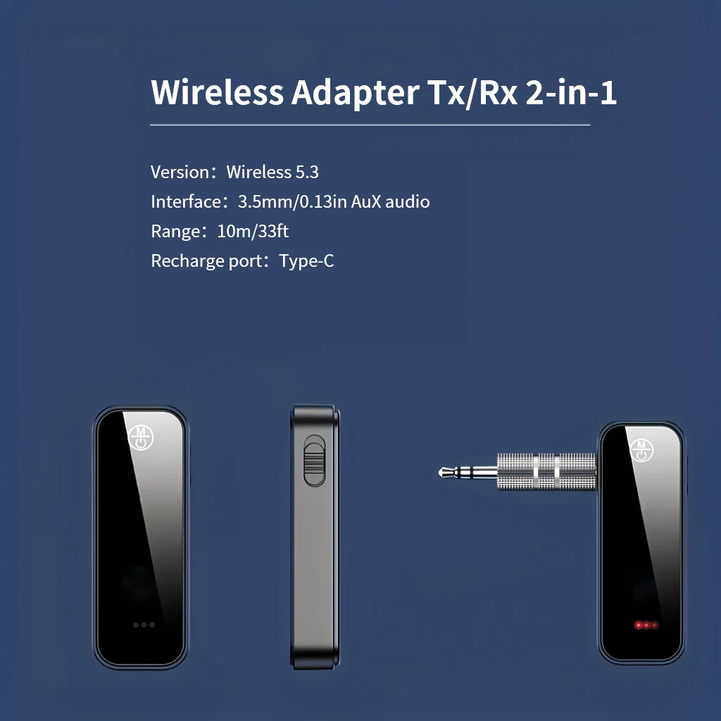 Bluetooth 5.0 Audio Receiver Transmitter Hansfree Call 3.5mmAUX Jack USB Dongle Stereo Music Wireless Adapters For TV PC Car Kit