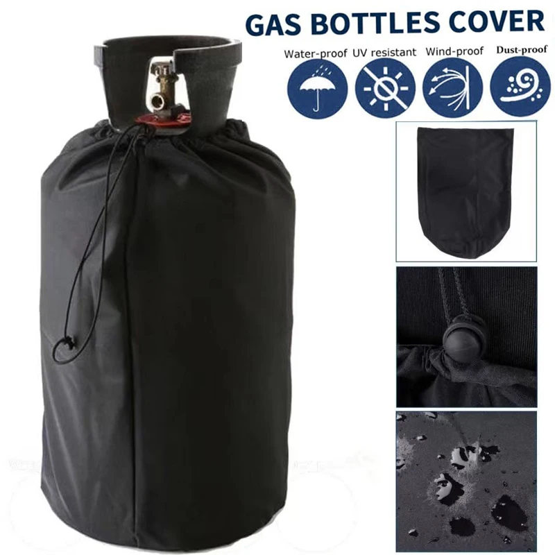 210D Oxford Propane Tank Cover Waterproof Dust-proof Gas Bottles Cover Outdoor Gas Tank Cover Stove Protective Covers 6