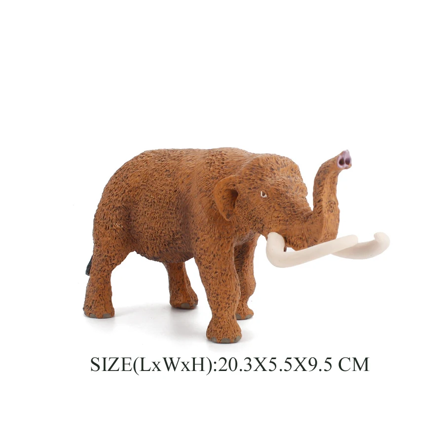 Realistisches prähistorisches Tier Smilodon Mammuthus Lisowicia Wolliges Nashorn Mammut Figur Savage Modell Figur Lernspielzeug – Detail 9