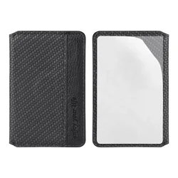 Luxury Magnetic Card Holder Wallet with 3M Adhesive (Black)