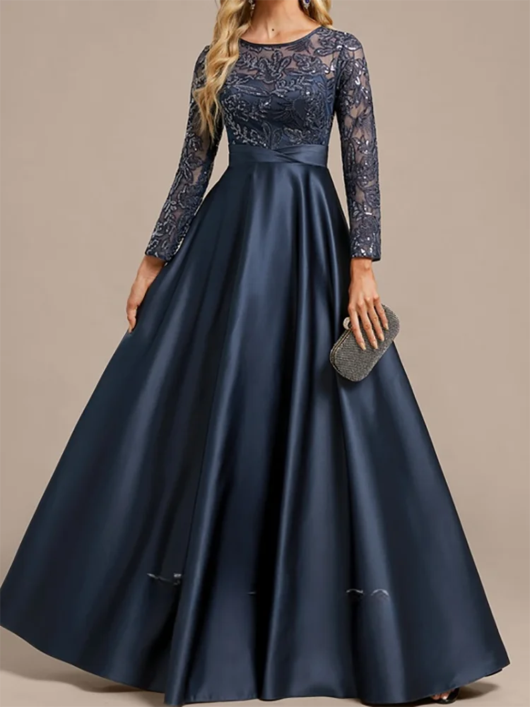 Prom Dresses For Gala Long Ankle length Navy Blue Mother of the Bride Dress  2024 Evening Dresses For Special Occasions  - AliExpress 320