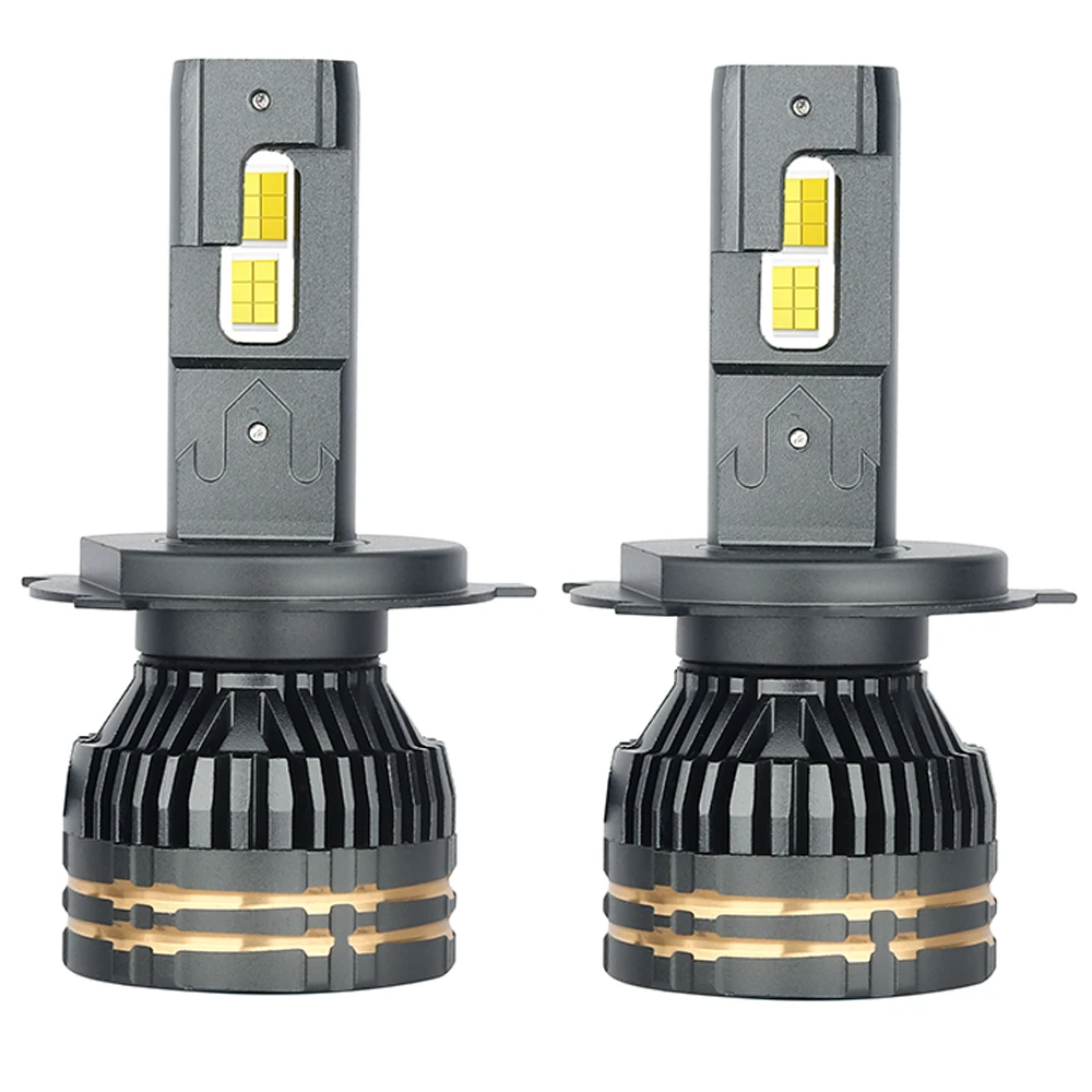 2PCS H7 LED Headlight Bulb Headlamp H1 H3 H4 H11 H8 H9 9006/HB4 9005/HB3 three-color Car Lamp Fog Lamp 12V 3000K+4300K+6000K