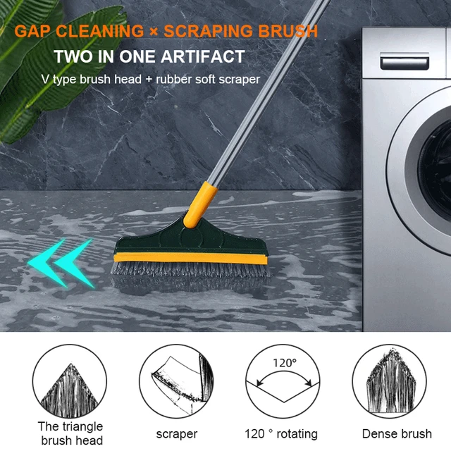 V-shaped Seam Brush Bathroom Wall Wash Toilet Tile No Dead Angle Floor Brush  Crevice Groove Brush Cleaning Brush