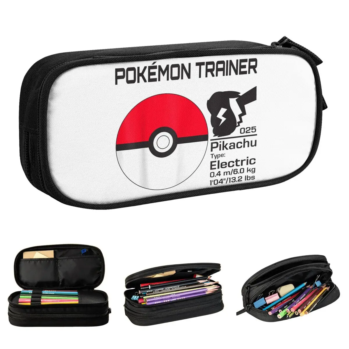 Pokemon Pokeball Trainer Astuccio Nuovo Portapenne Borsa Ragazze Ragazzi Grande Stoccaggio Studenti Regali Per La Scuola Pencilcases
