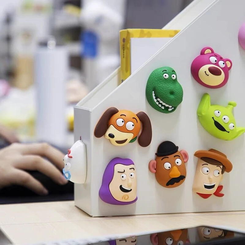 Disney Aniem Toy Story Series Alien Forky Lasso Woody Buzz Lightyear Bo Peep Forky Action Figure Toys Disney Frigo Magnet