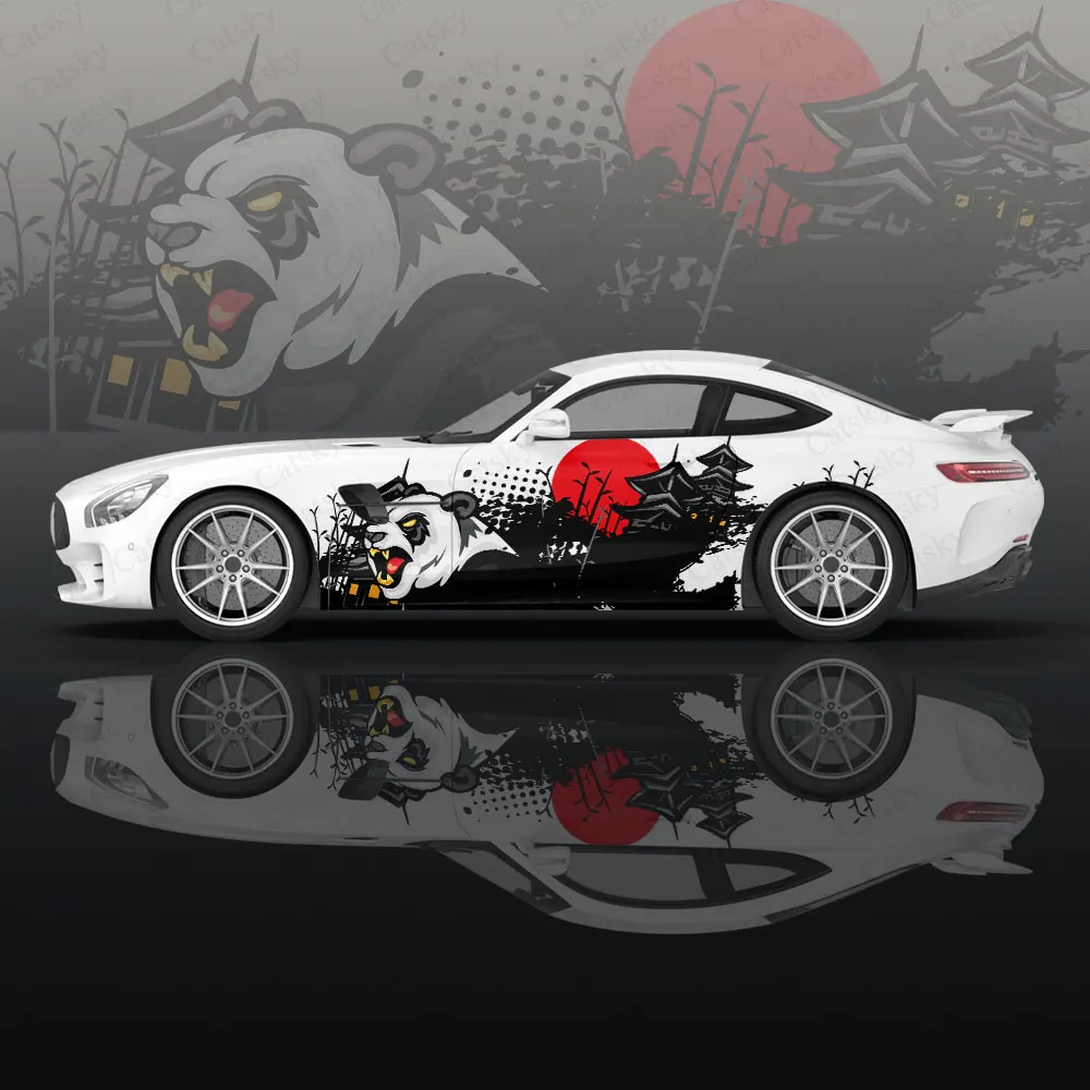 Grumpypandaanimal2pcscarstickersuniversalmodifiedracingcar