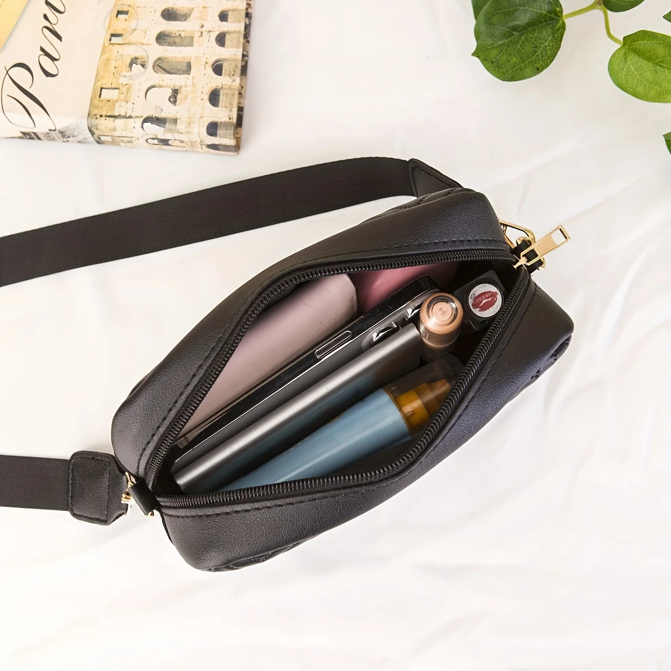 Minimalist Mini Fashionable Quilted Crossbody Bag Wallet