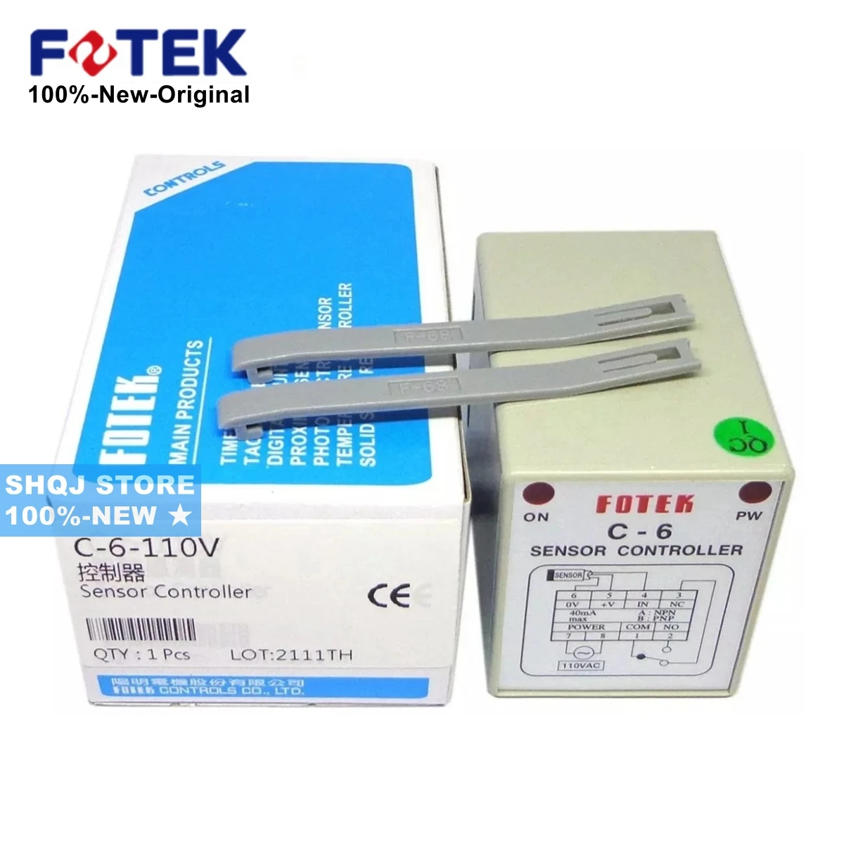 Controlador do Sensor Fotek 100 Original C624v C-6110v C-6-220v Novo