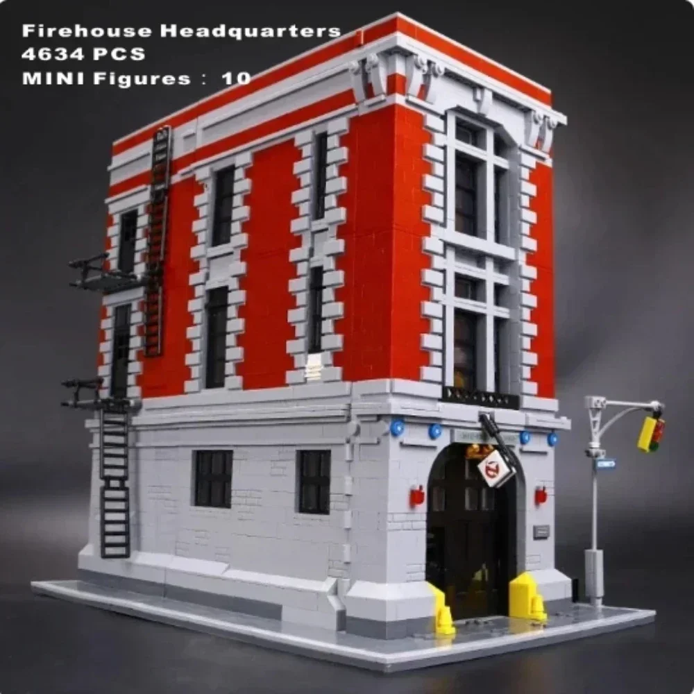 

4634Pcs City Street View Ghostbusters Firehouse Headquarters 16001 Building Blocks Bricks Kit Compatible 75827 Kid Birthday Gift