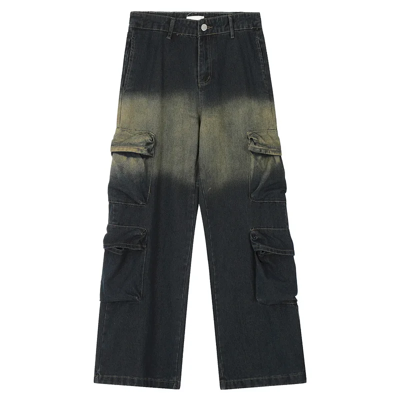 

Мужские джинсы-карго в стиле хип-хоп, с несколькими карманами