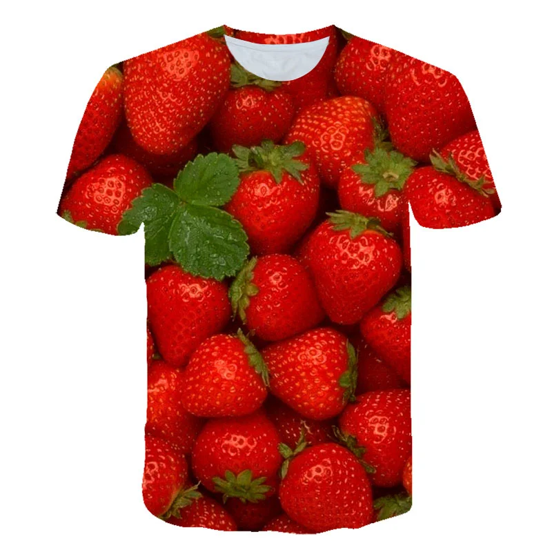 Summer Fruit 3D Print Short Sleeve T Shirts