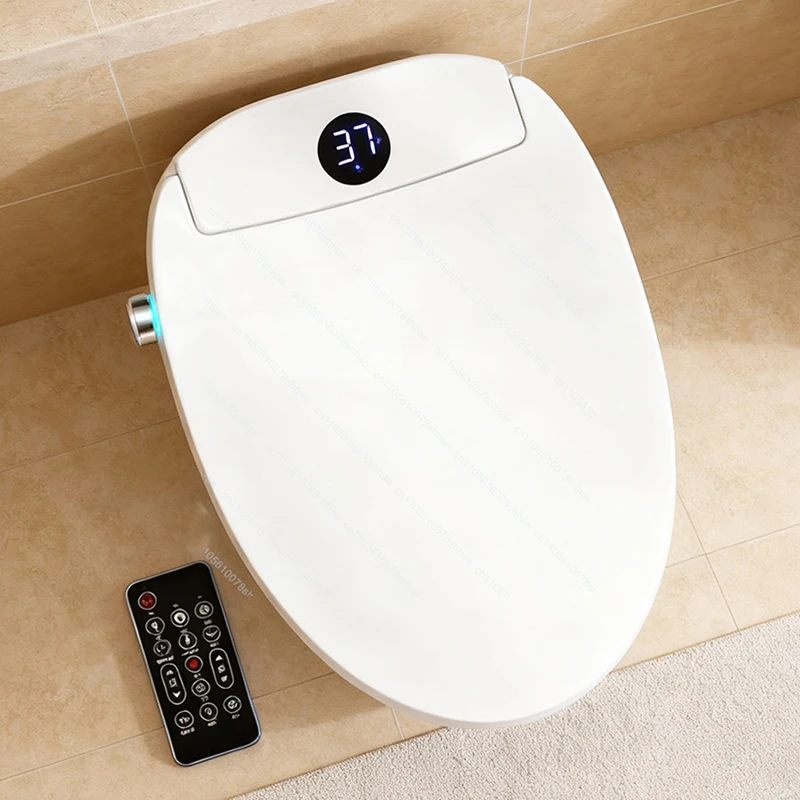 ฝารองนั่งชักโครกอัจฉริยะไฟฟ้า พร้อมระบบทำความร้อน ลมร้อนเป่าแห้ง น้ำร้อนทันที หัวฉีดทำความสะอาดตัวเอง ฝาครอบชักโครกทรงยาว 1