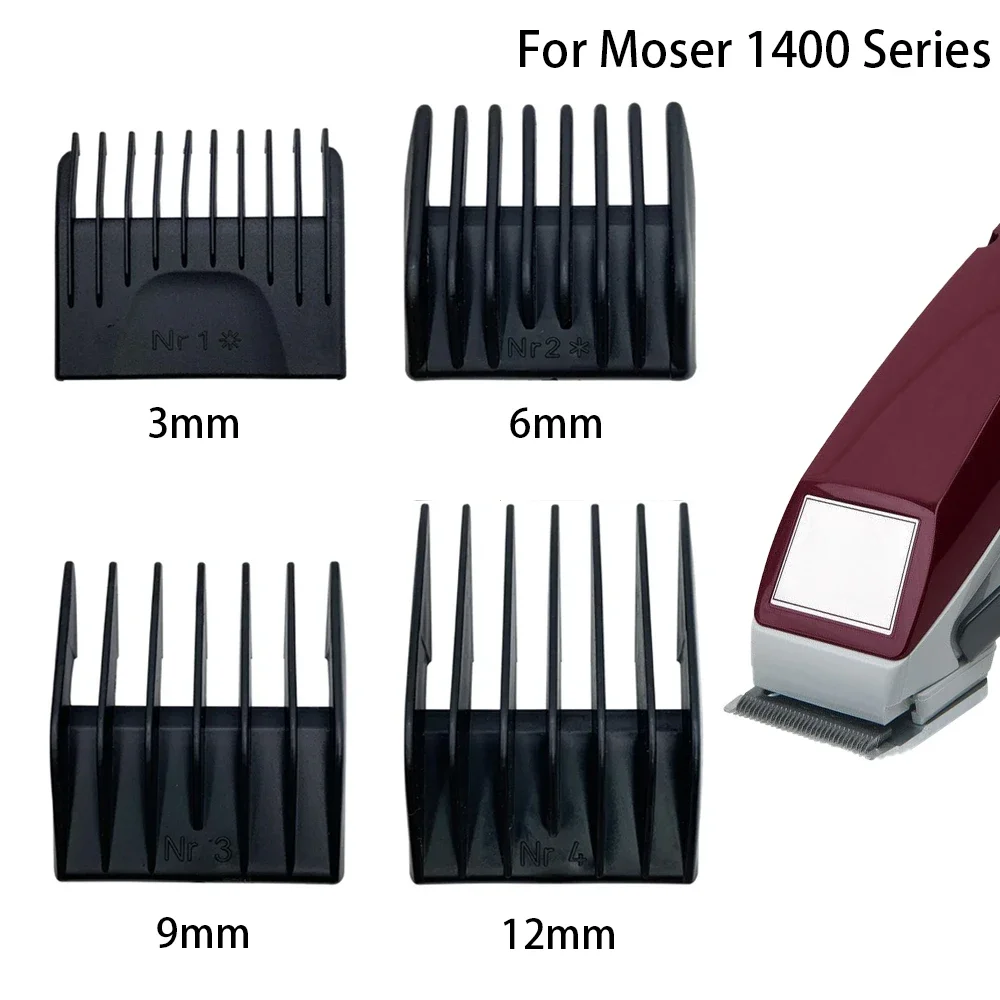 

4pcs/set Barber Professional Universal Hair Clipper Limit Comb Replacement Cutting Guide Combs For Moser 1400 Size 3/6/9/12mm