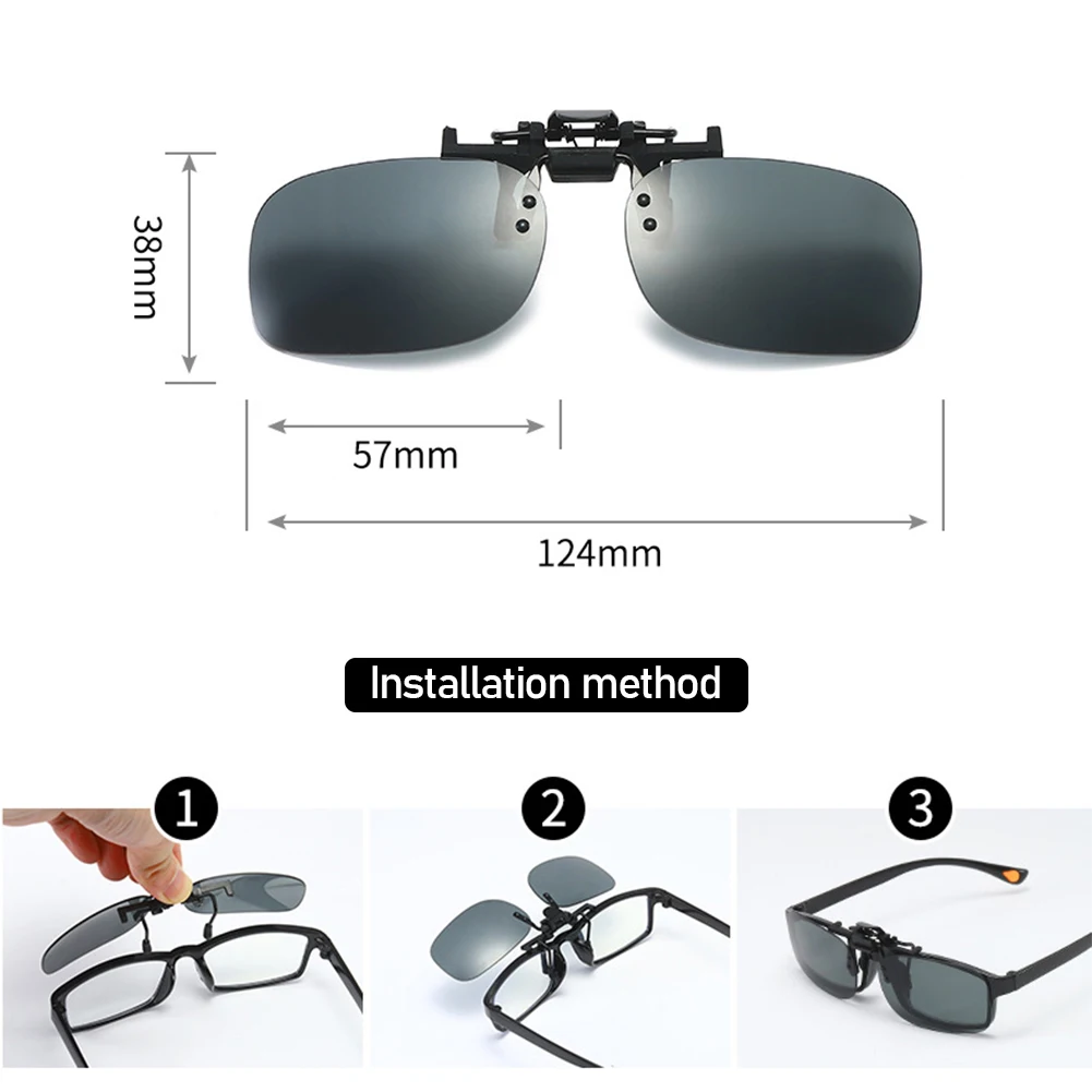 Niome HD Driving Eyewear Night Vision Clip-on Flip-up PC Lens Sunglasses Cool Glasses Equipment 