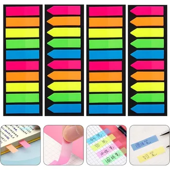 Etichette adesive per indici, 200 fogli colorati, trasparenti per libri e riviste, pianificazione ufficio, segnapagina adesivi