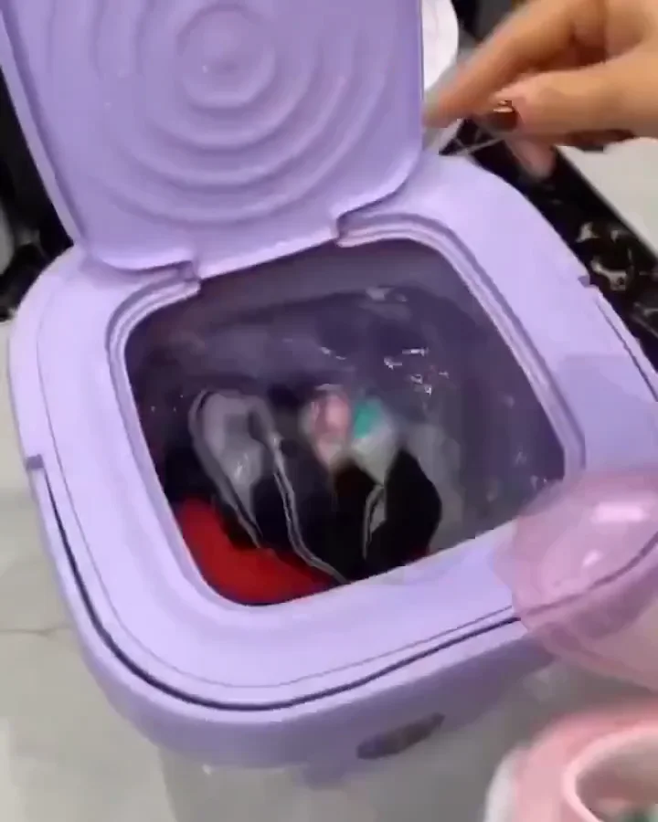 Mini Portable Washing Machine – Foldable Washing Machine with Dryer – Baby Clothes Washer – Compact Washer for Kids Clothes – Travel & Dorm Use – Small Washing Machine with Dryer Function – Electric Laundry Bucket Washer for Home & Outdoor