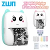 ZWN Portable Bluetooth Mini Printer Mobile Phone Photo Title Note Print Pocket Student Error Label Printer for Children's Gifts 1