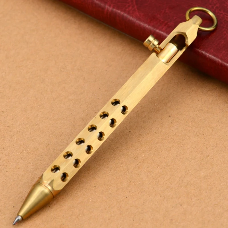 

High Quality Men Women Tactical Self Defense Pen Multipurpose Brass Anti-skid Portable Hunting Camping Tool