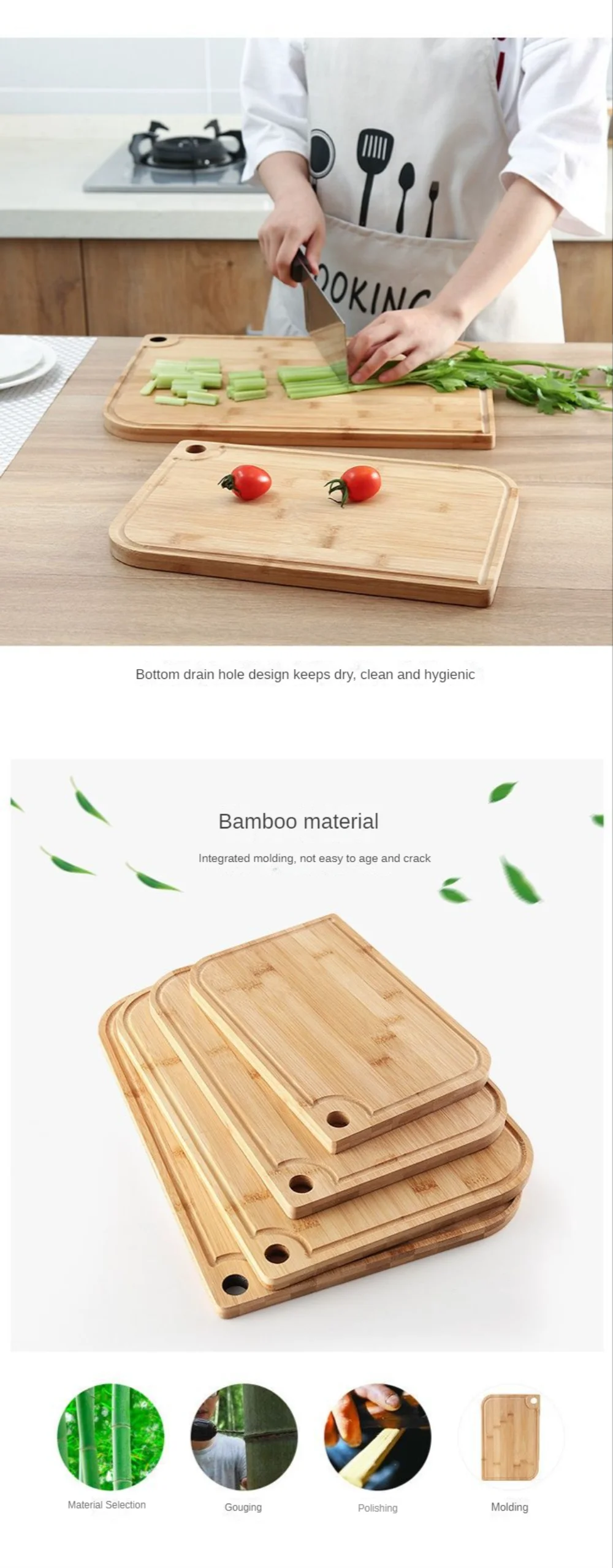Juego de tablas de cortar de bambú extensible con 4 recipientes para cocina  con ranura de jugo, tabla de cortar y servir ecológica para carnes Pan  Frutas - China Productos de bambú