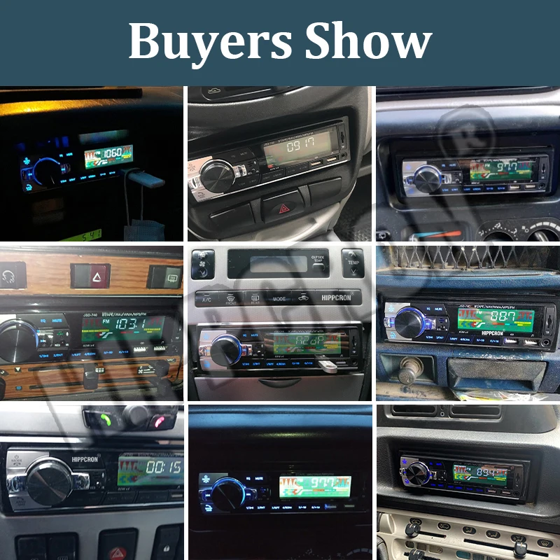 Car Radio 1din Audio Bluetooth Stereo MP3 Player FM Receiver 60Wx4 Remote Control AUX/USB/TF Card In Dash Kit