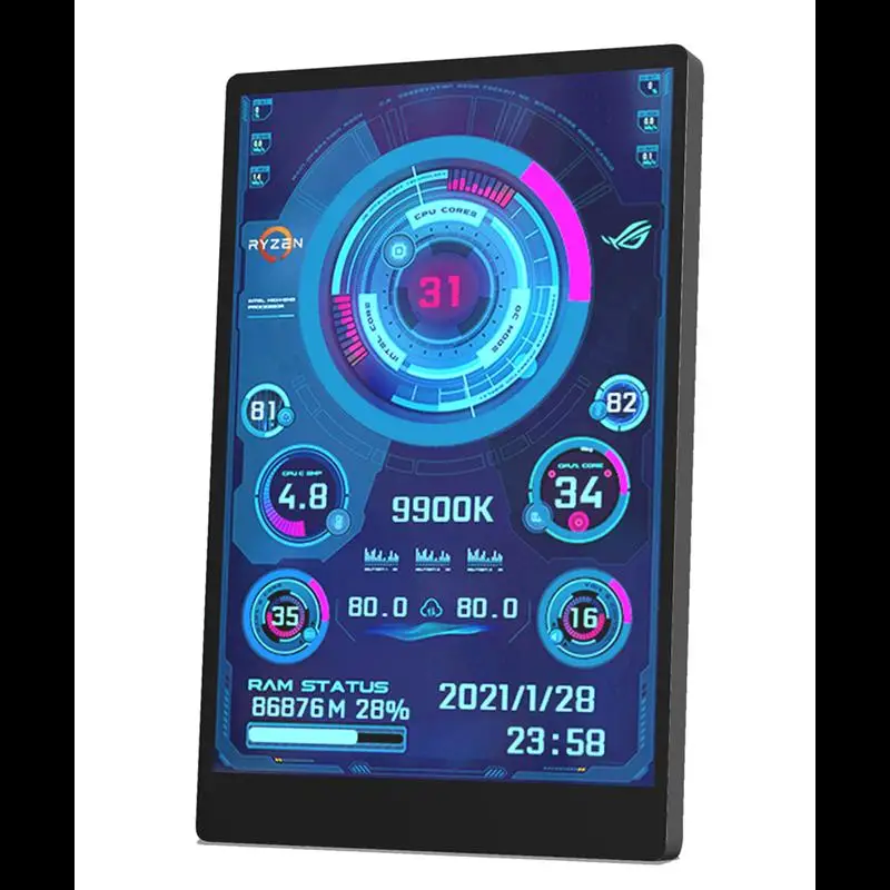 New 3.5 inch IPS TYPEC secondary screen case, mini case secondary screen, computer monitor usb secondary screen free of AIDA64