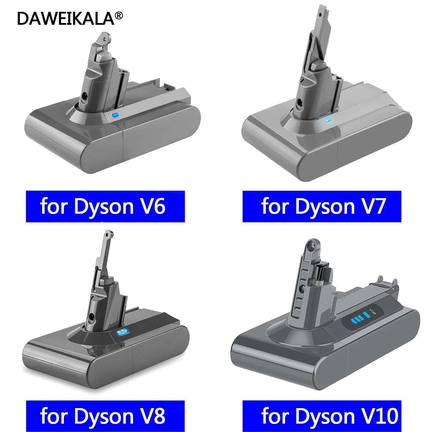 

For Dyson V6 V7 V8 V10 Battery Series SV12 DC62 SV11 SV10 Handheld Vacuum Cleaner Spare battery Replacement Battery for Dyson