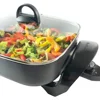 Family-Sized Electric Skillet With Lid and Diamond Shield Scratch-Resistant Non-Stick Finish, 12 by 12 by 3 In, Gray 3