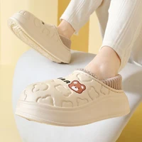Waterproof Cotton Slippers for Women Men Winter Outdoor Indoor Home Plush Warm Thick Sole Anti slip Cotton Shoes for Couple - Image 5