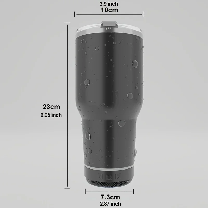 Portable Music Cup With Bottle Opener Stainless Steel 30oz Reusable Simple Water Bottle Speaker Wireless Bluetooth Speaker bluetooth speaker portable speaker mini bluetooth speaker
