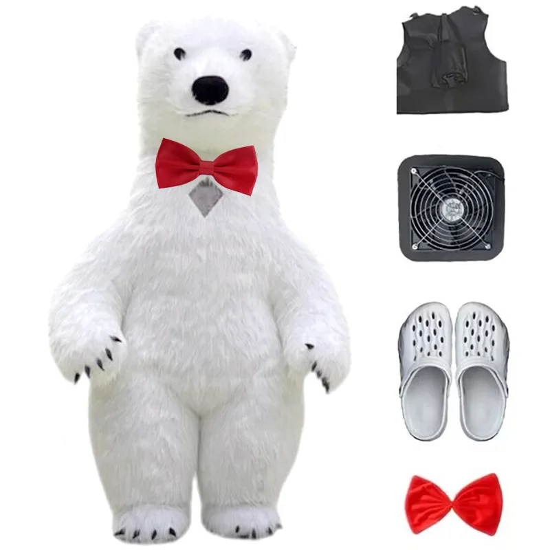 thumbnail image 1 of Disfraz inflable gigante de oso polar de peluche para carnaval, espectáculo de actividades, dibujos animados, Martha Bear, fiesta de cumpleaños, accesorios para juegos de rol, 1 of 5