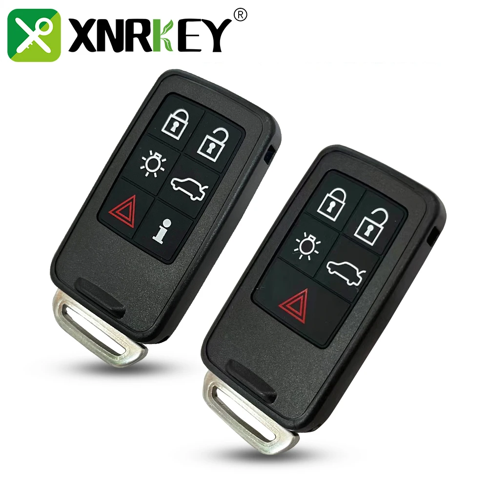 XNRKEY Replacement Holder 5 6 Button Smart Car Key Shell Pad for Volvo XC60 XC40 S90 V40 XC70 V70 S40 V50 Remote Key Case Cover