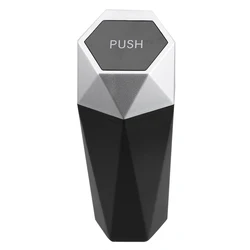 Compact Leak-Proof Portable Trash Bin with Lid (Sliver)