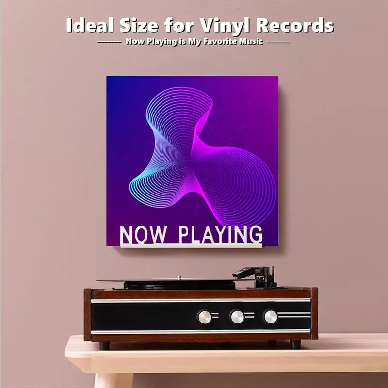 Acrylic Record Shelf Wall Mount Now Playing Wall Mount DVDs Record Display Stand Vinyl Record Shelf For Albums Home Accessories 3
